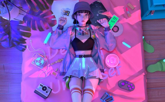 赛博朋克风格奇幻少女 集原美电脑4k壁纸